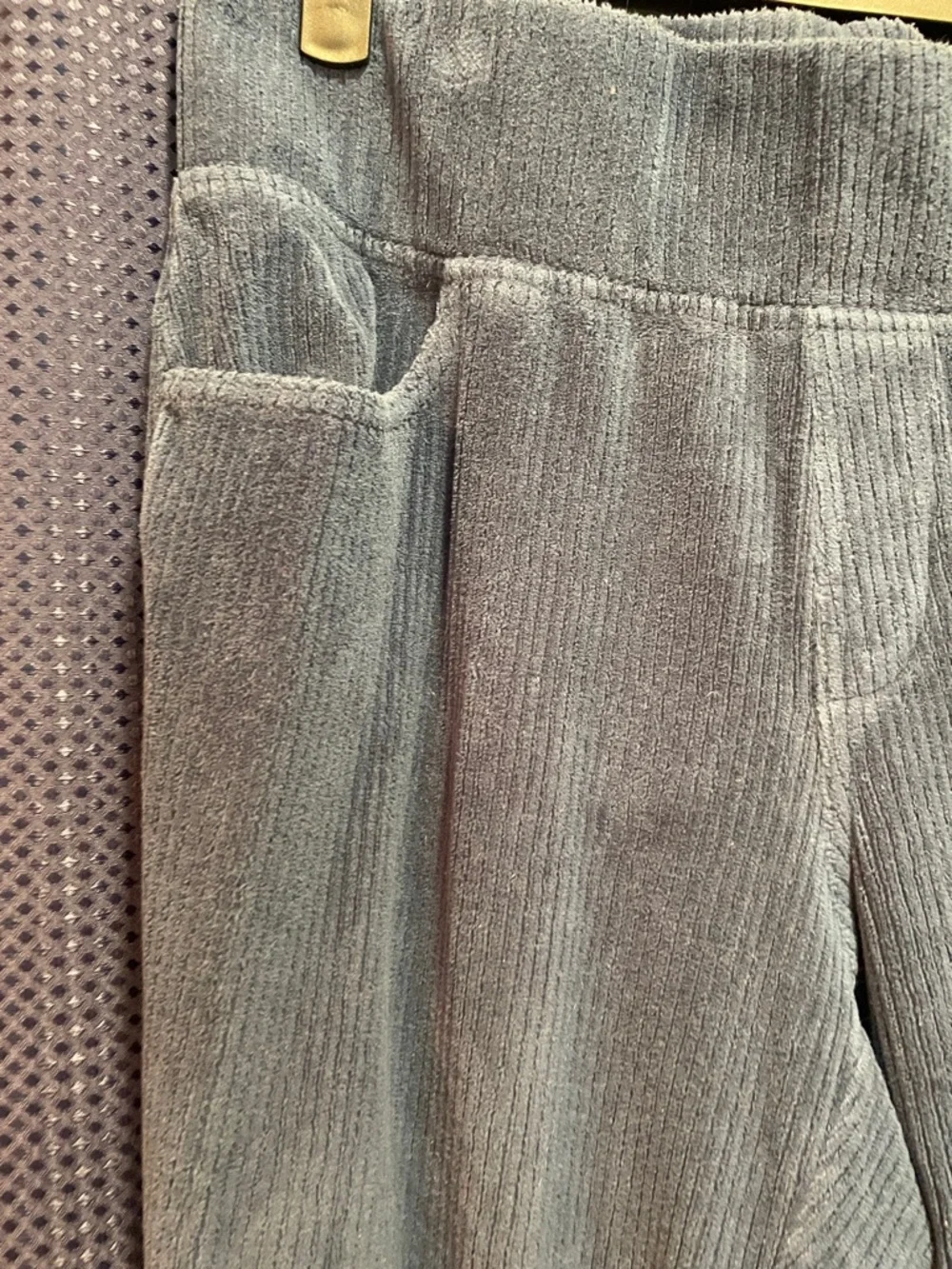 Belle by Kim Gravel Corduroy Slim Pants in Blue - Picture 8 of 11